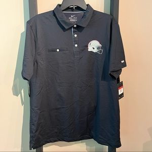 Nike Dri-Fit Ohio State Football Polo with Helmet Logo